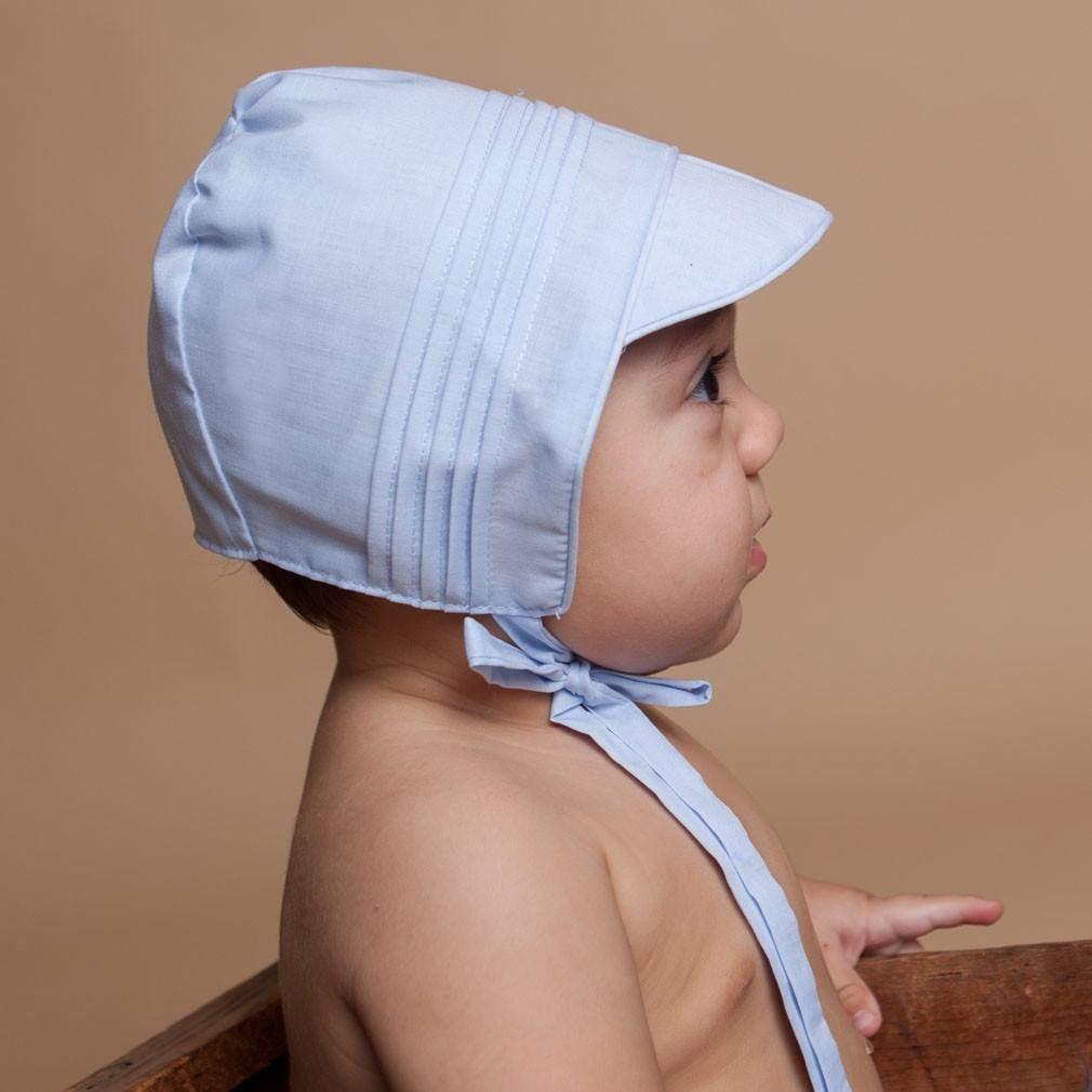 Boys Solid Blue Bonnet - bonnets