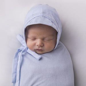 Boys Solid Blue Bonnet - bonnets