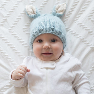Bunny Ears Blue Beanie Hat Ships 1/1-1/30 - Beanie Hats