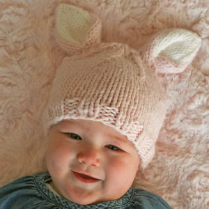 Bunny Ears Blush Beanie Hat Ships 1/1-1/30 - Beanie Hats