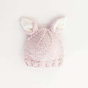 Bunny Ears Blush Beanie Hat Ships 1/1-1/30 - Beanie Hats