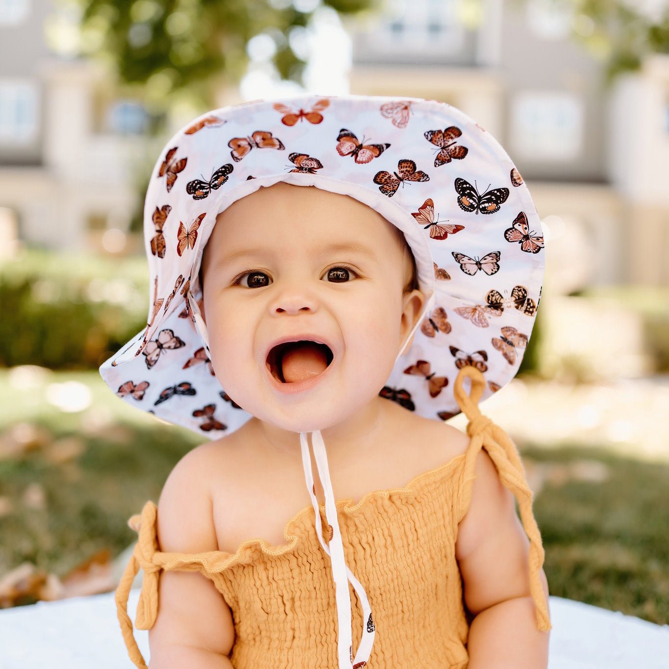 Butterflies Sunhat UPF 50+ with Adjustable Breakaway Strap - Sunhat