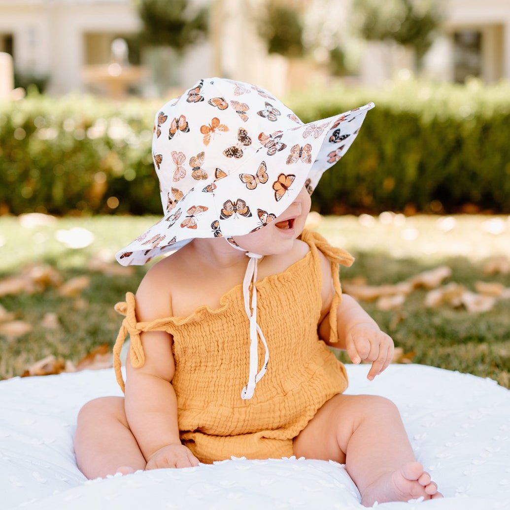 Butterflies Sunhat UPF 50+ with Adjustable Breakaway Strap - Sunhat