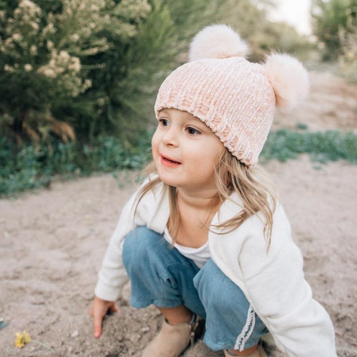 Champagne Chenille Beanie Hat for Babies, Toddlers & Kids - Beanie Hats