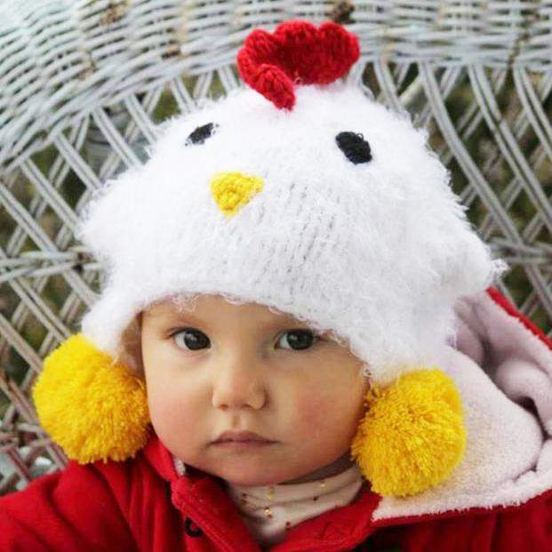 Chicken Earflap Beanie Hat for Babies, Toddlers & Kids - Beanie Hats