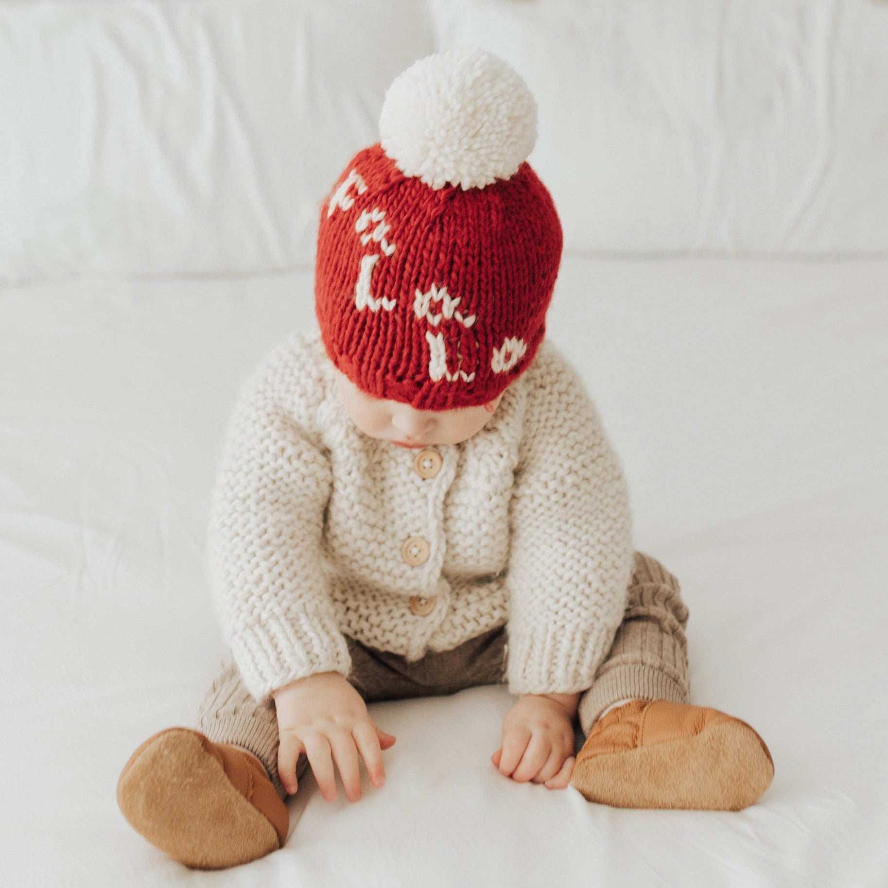 Huggalugs Champagne Chenille Beanie Hat S (0-6 Months)
