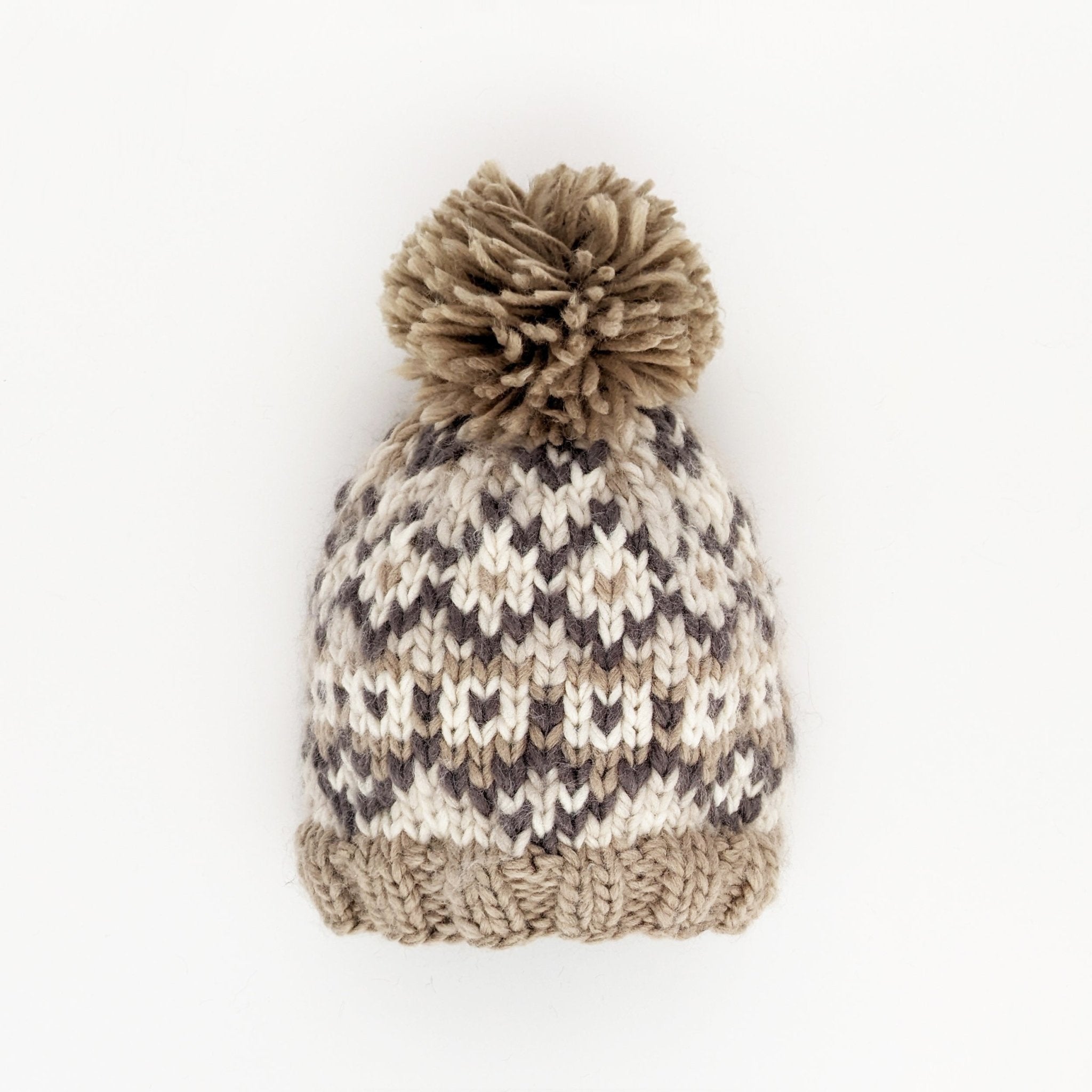 【RONE PARC】Spangle shaggy beanie Fairisle Pebble Beanie Hat - Huggalugs