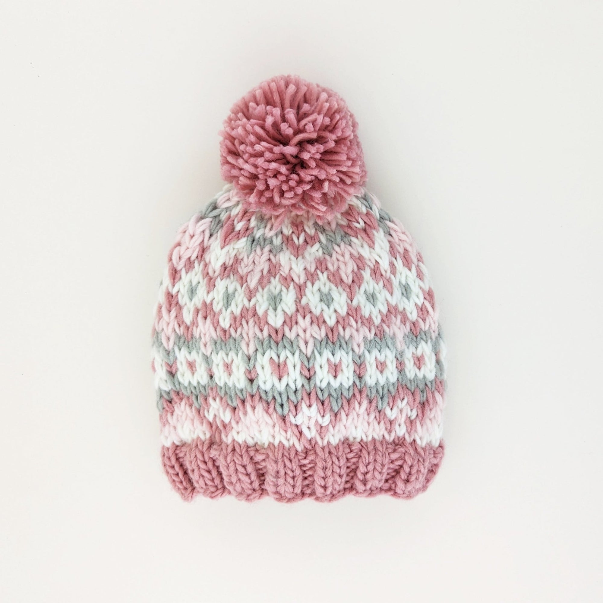 Fairisle Rosy Beanie Hat for Baby & Kids - Beanie Hats