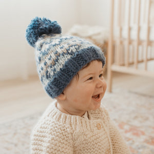 Fairisle Slate Beanie Hat due Jul/Aug - Beanie Hats