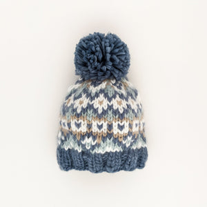 Fairisle Slate Beanie Hat due Jul/Aug - Beanie Hats