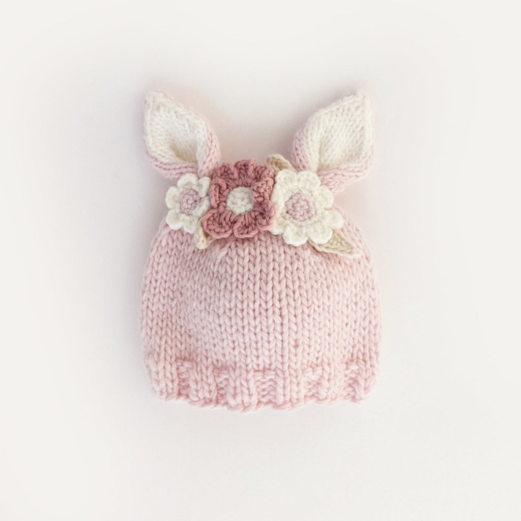 Flower Bunny Beanie Blush Ships 1/1-1/30 - Huggalugs