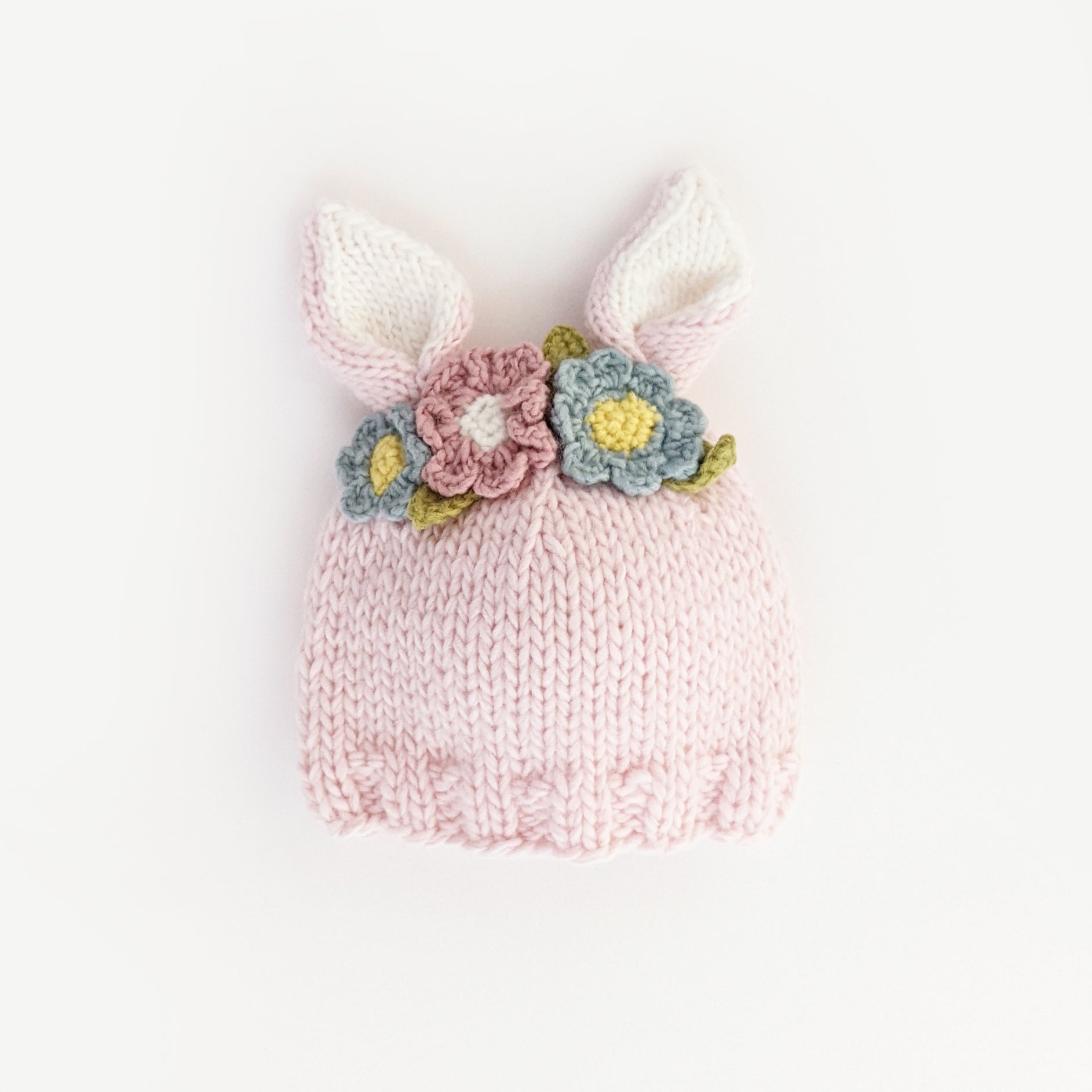 Flower Bunny Beanie Blush/Multi Ships 1/1-1/30 - Beanie Hats