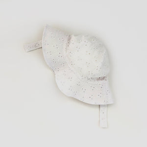 Flowered Eyelet Sunhat - Sunhat