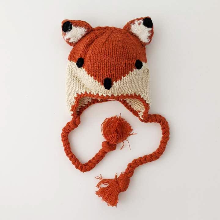 Fox Earflap Beanie Hat - Beanie Hats