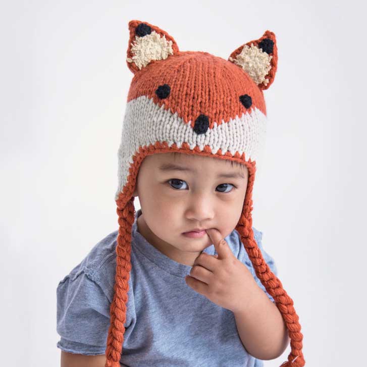 Fox Earflap Beanie Hat - Beanie Hats