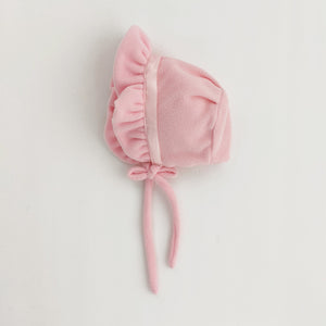 Girls Pink Ribbon Fleece Bonnet - bonnets