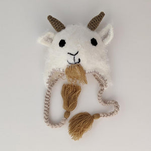 Goat Earflap Beanie Hat - Beanie Hats