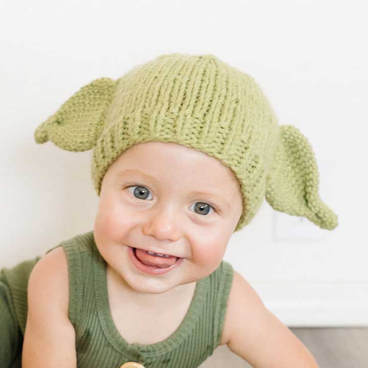 Green Alien Knit Beanie Hat - Beanie Hats