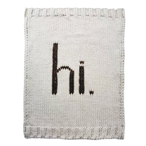 hi. Hand Knit Blanket Black - Swaddling & Receiving Blankets