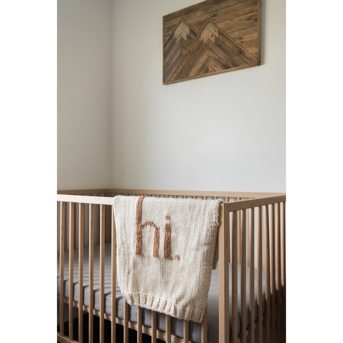 hi. Hand Knit Blanket Pecan - Swaddling &amp; Receiving Blankets