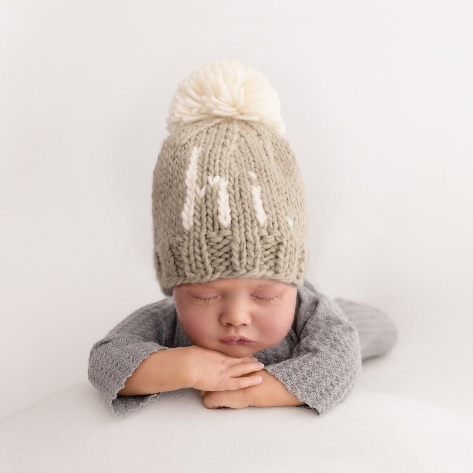 hi. Pebble Brown Hand Knit Beanie Hat - Beanie Hats