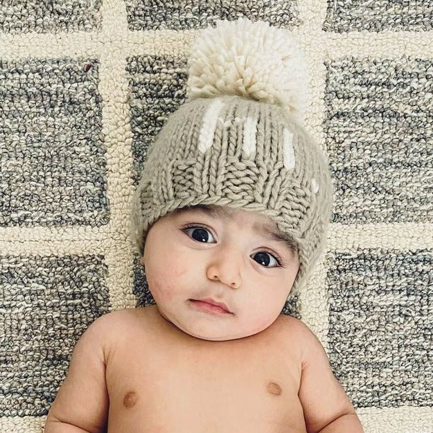 hi. Pebble Brown Hand Knit Beanie Hat - Beanie Hats