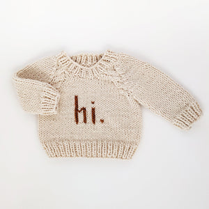 hi. Pecan Crew Neck Sweater due Jul/Aug - Sweaters