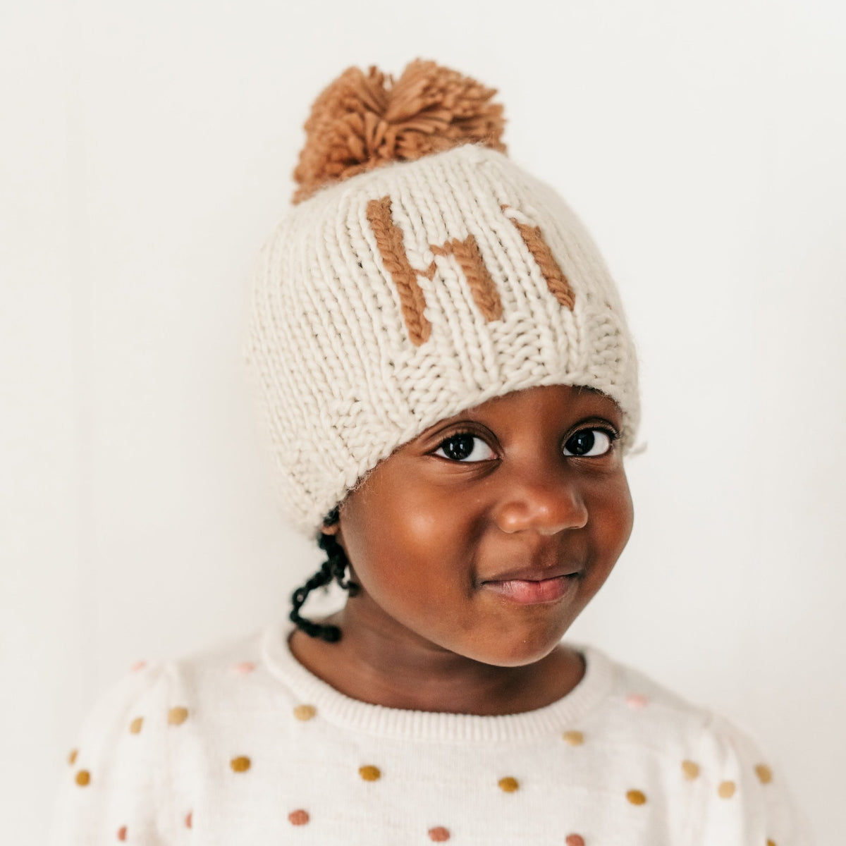 hi. Pecan Hand Knit Beanie Hat - Beanie Hats