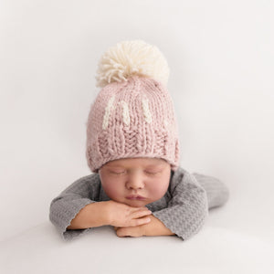 hi. Rosy Hand Knit Beanie Hat - Beanie Hats
