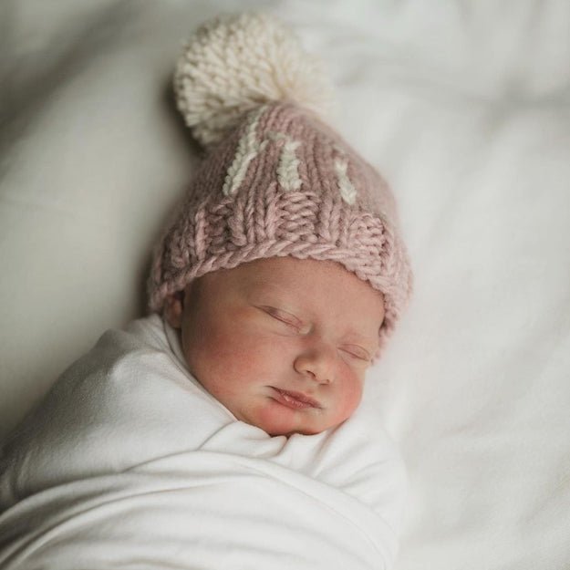 hi. Rosy Hand Knit Beanie Hat - Beanie Hats