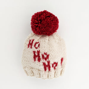 Ho Ho Ho! Hand Knit Beanie Hat - Beanie Hats