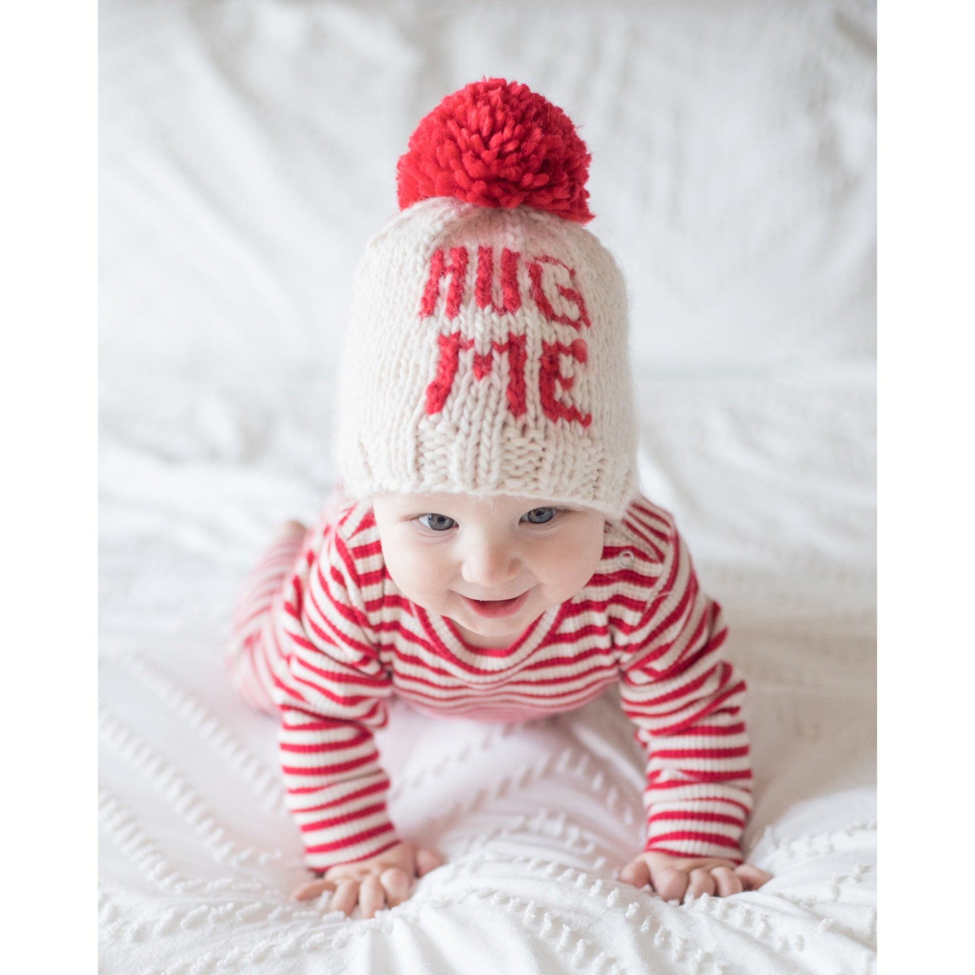 Hug Me Valentine Knit Beanie Hat Ships 12/1-12/30 - Beanie Hats