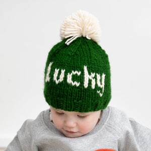 Lucky St. Patrick's Day Hand Knit Beanie Hat - Beanie Hats