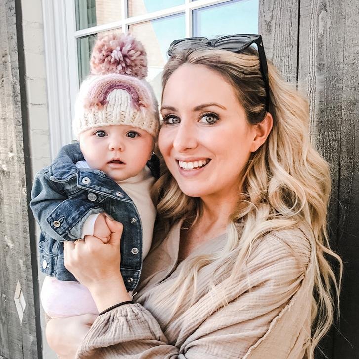 Mauve Rainbow Knit Beanie Hat - Beanie Hats