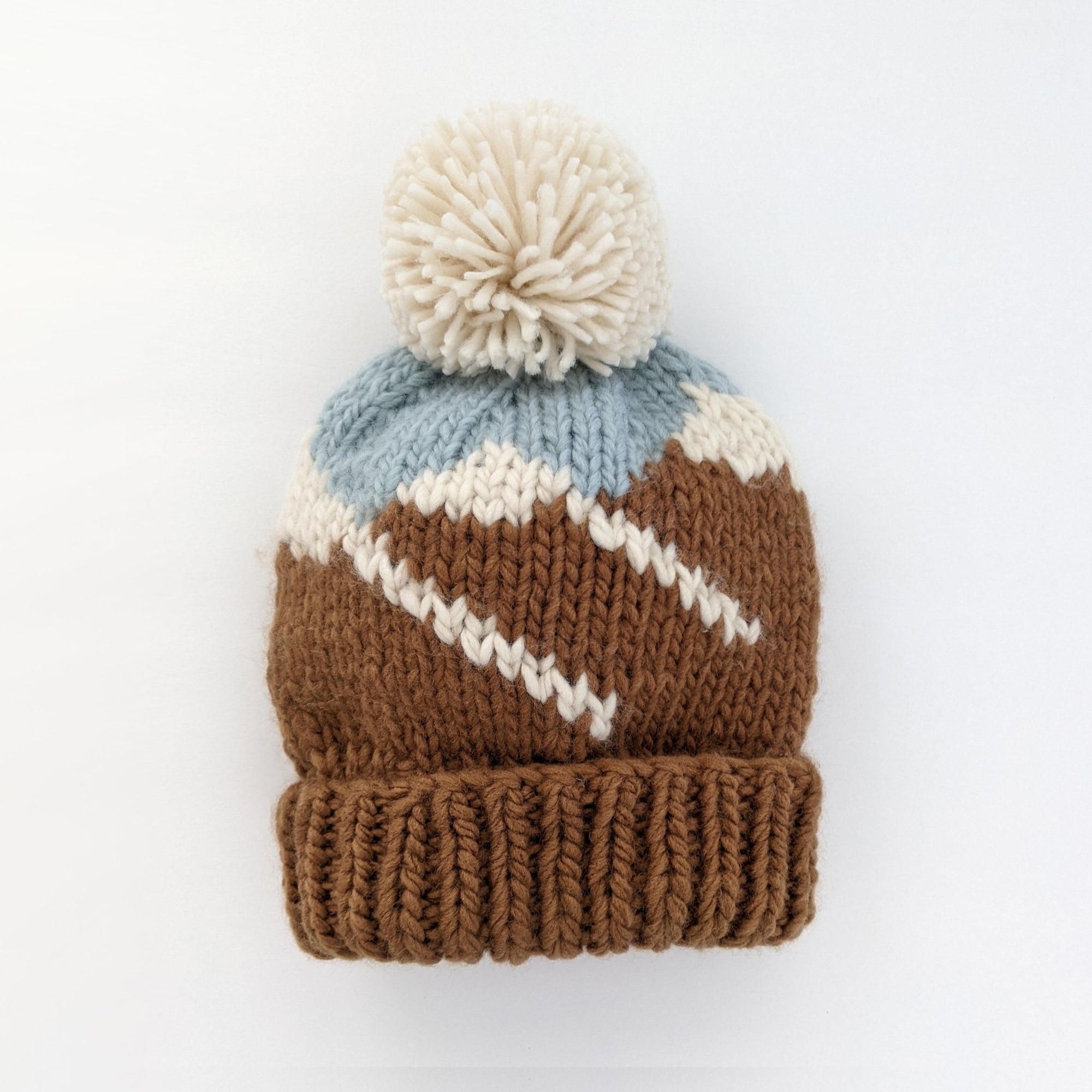 Mountain Hand Knit Beanie Hat - Beanie Hats