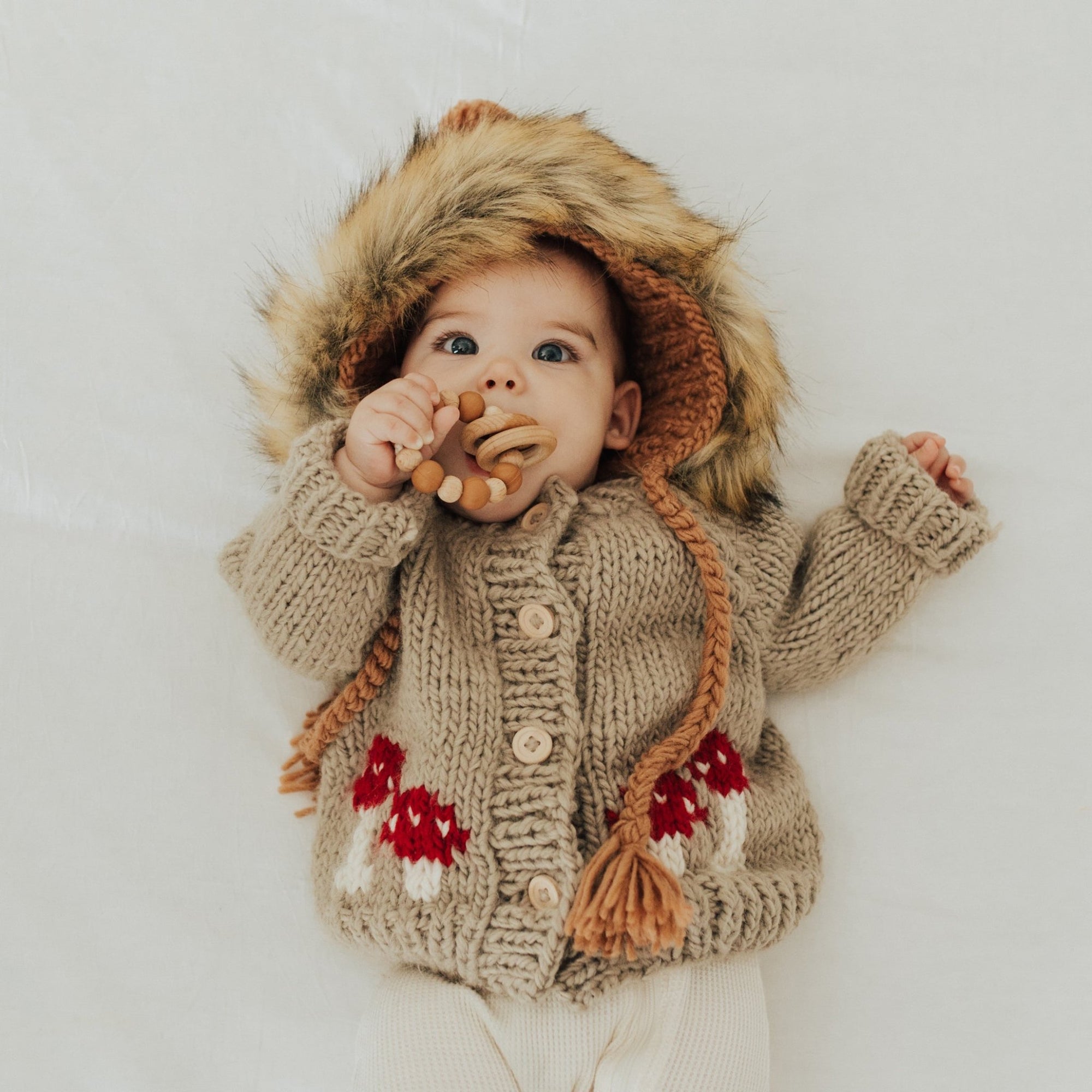 Mushroom Cardigan Sweater - Sweaters