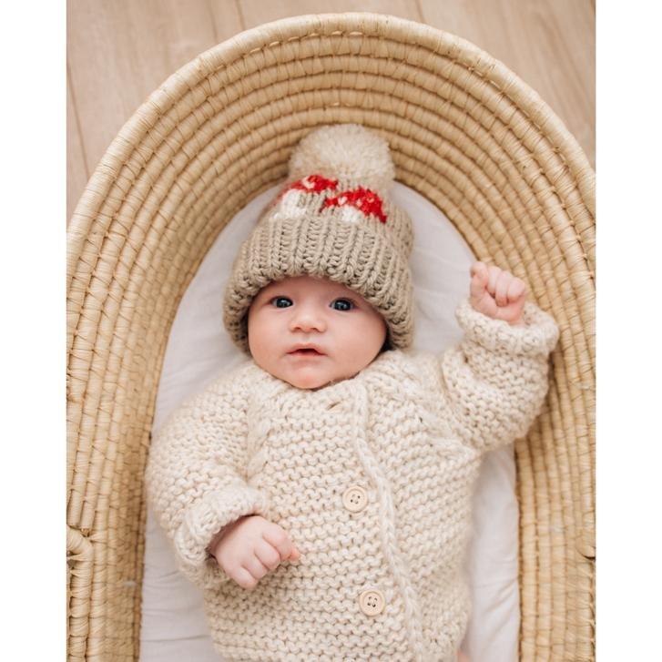 Mushroom Hand Knit Beanie Hat - Beanie Hats