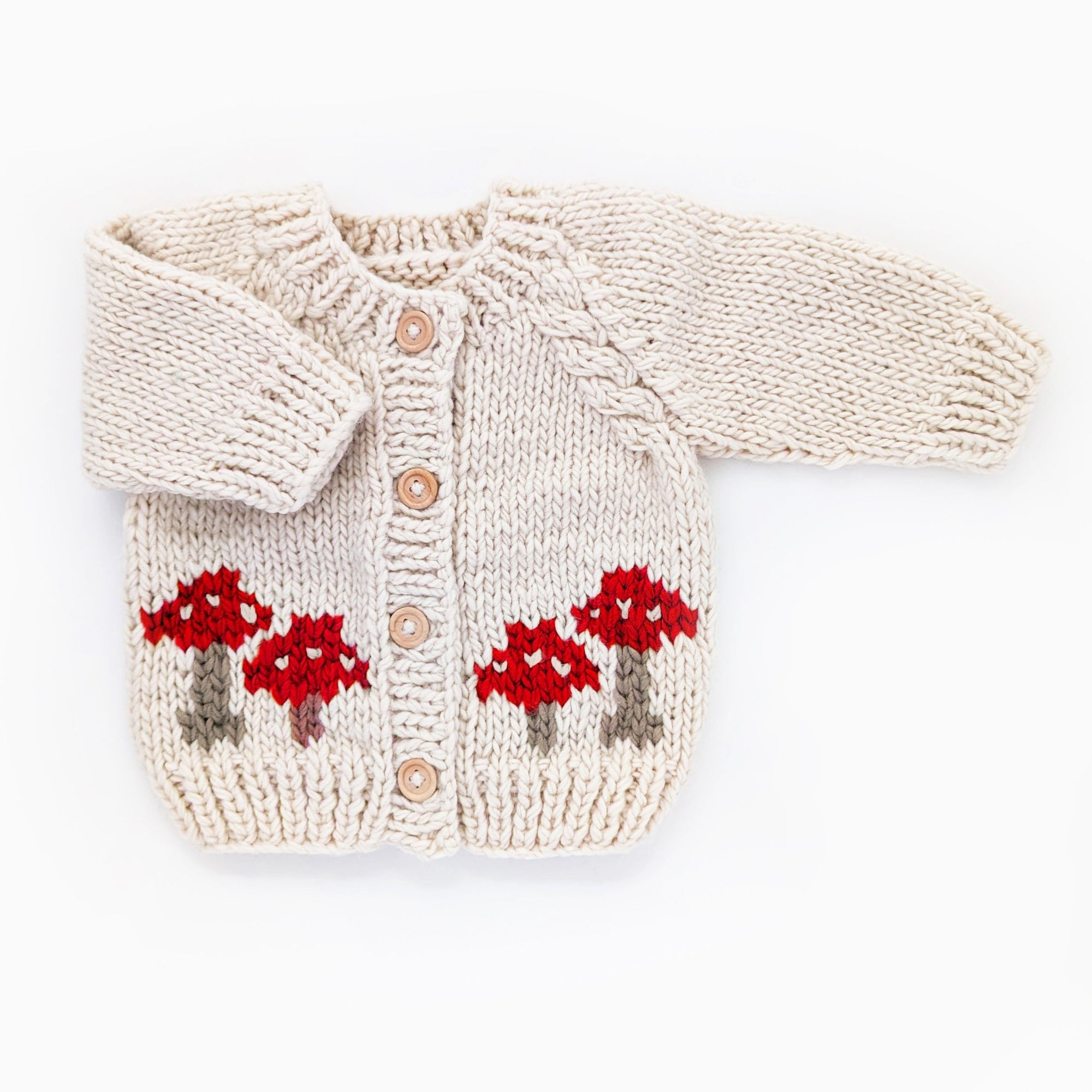 Mushroom Natural Cardigan Sweater Baby & Toddler - Sweaters