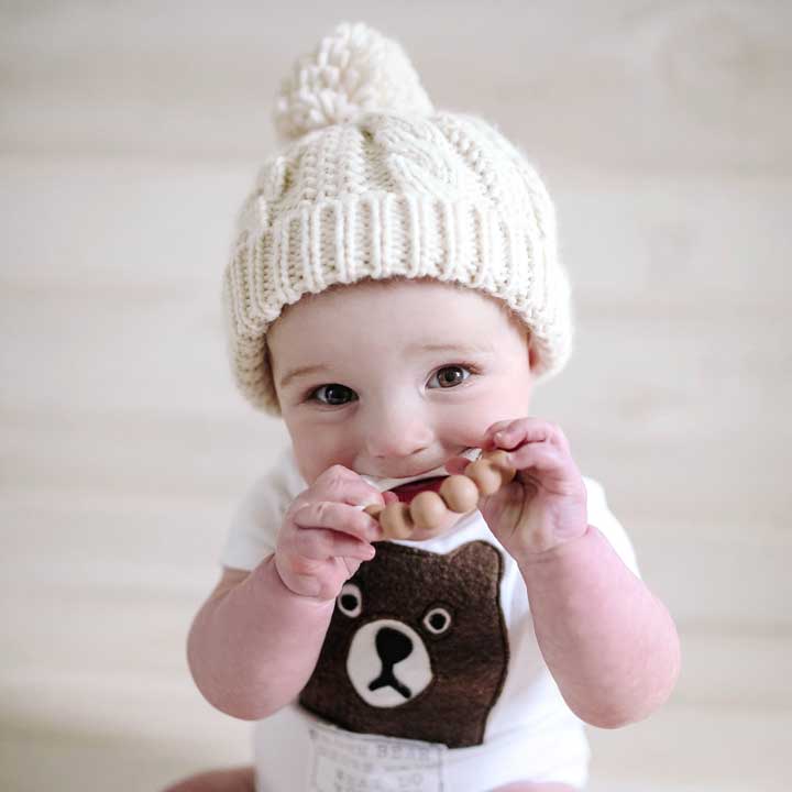 Natural Cable Beanie for Babies thru Adults - Beanie Hats