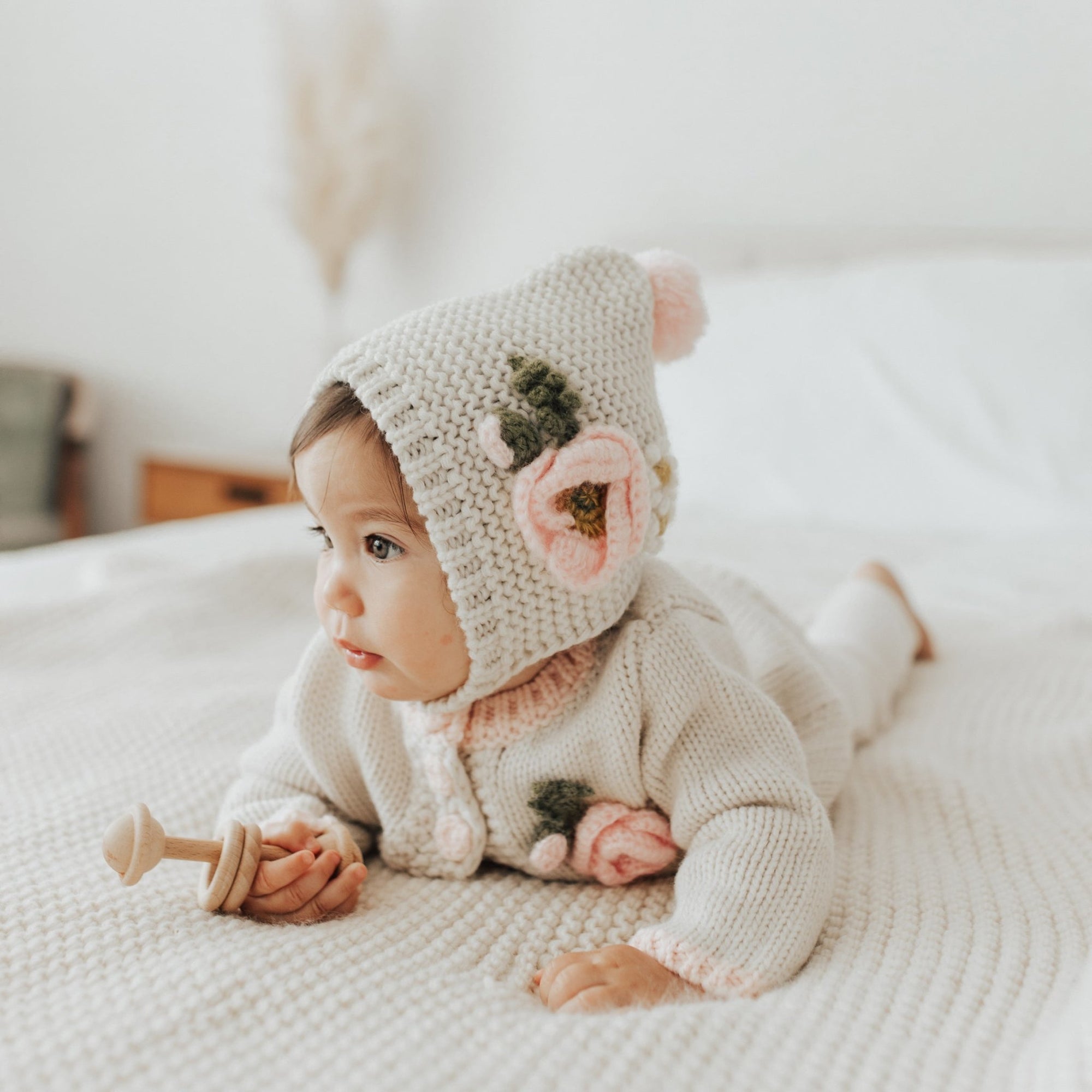 Natural Poppy Bonnet - Beanie Hats