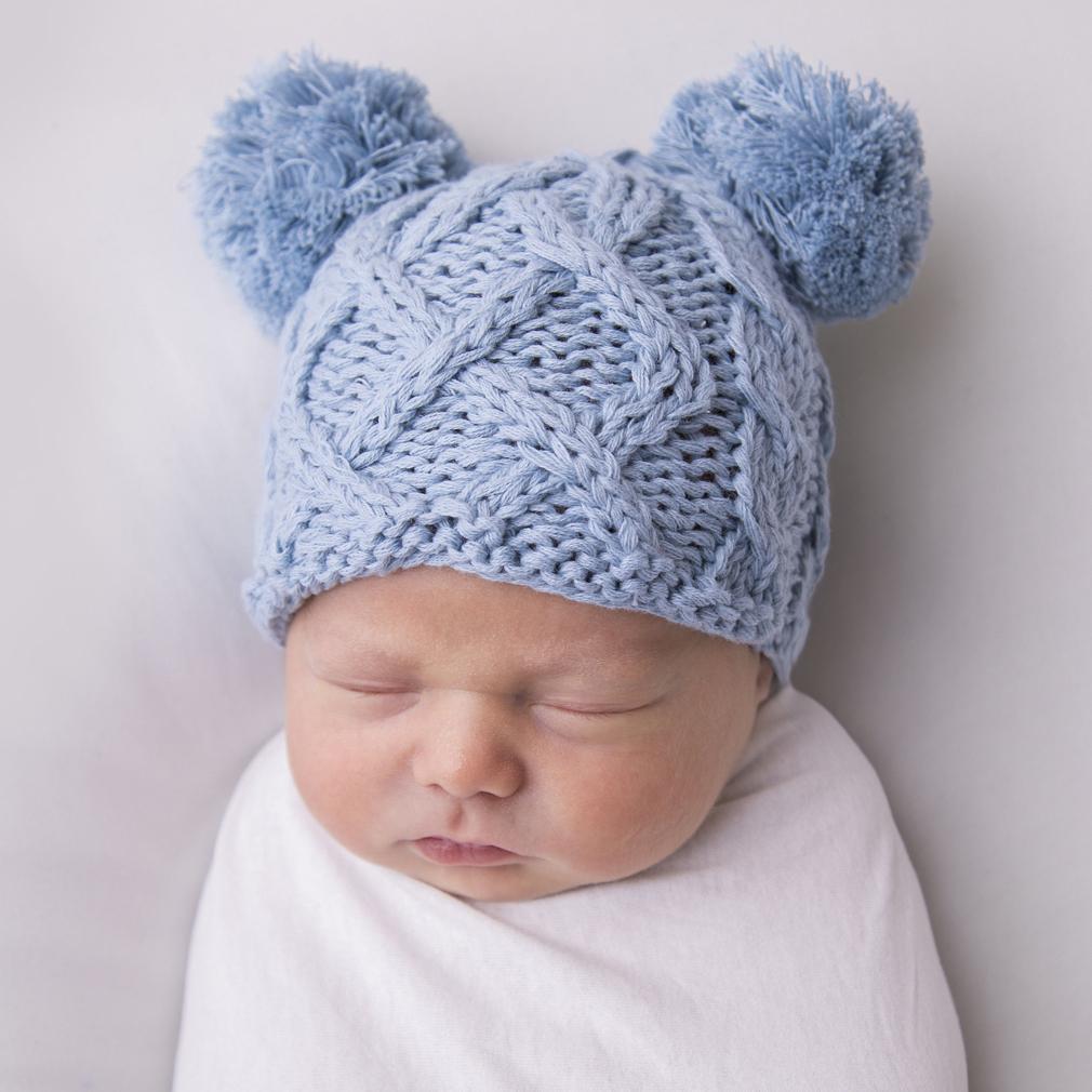 Boys double bobble hat deals