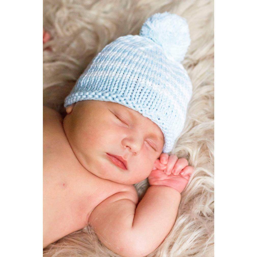 Newborn Pom-Pom Hospital Hats-HOS-POM