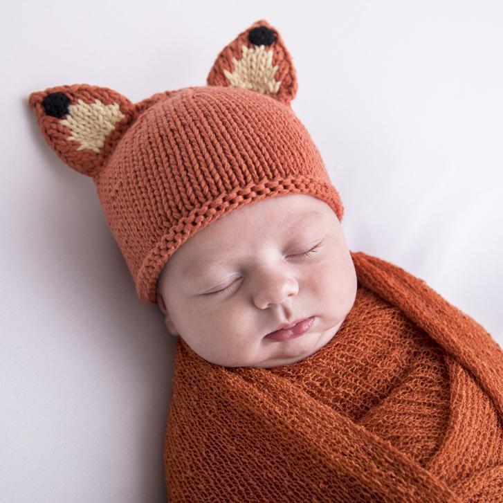 Newborn Fox Beanie Hat Huggalugs
