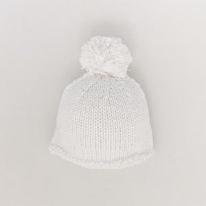 Huggalugs Grey Pop Pom Pom Beanie Hat M (6-24 Months)