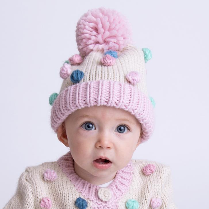 Pastel Popcorn Beanie Hat - Beanie Hats