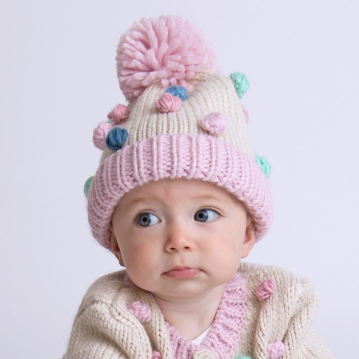 Pastel Popcorn Beanie Hat - Beanie Hats