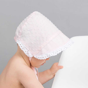 Pink Clip Dot Bonnet - bonnets
