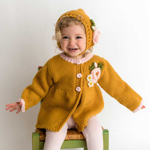 Poppy Sweater Gold for Babies and Toddlers - Sweaters
