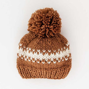 Rebel Pecan Knit Beanie Hat - Beanie Hats