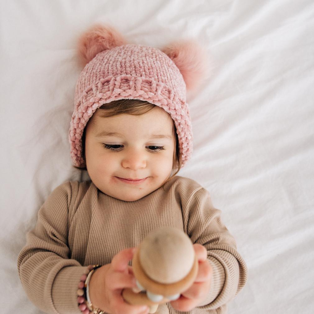 Rosy Chenille Beanie Hat for Babies, Toddlers & Kids - Beanie Hats